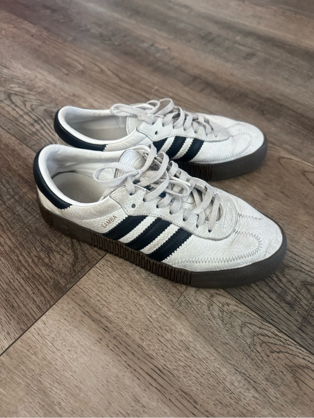 adidas Sambarose in White and Black
